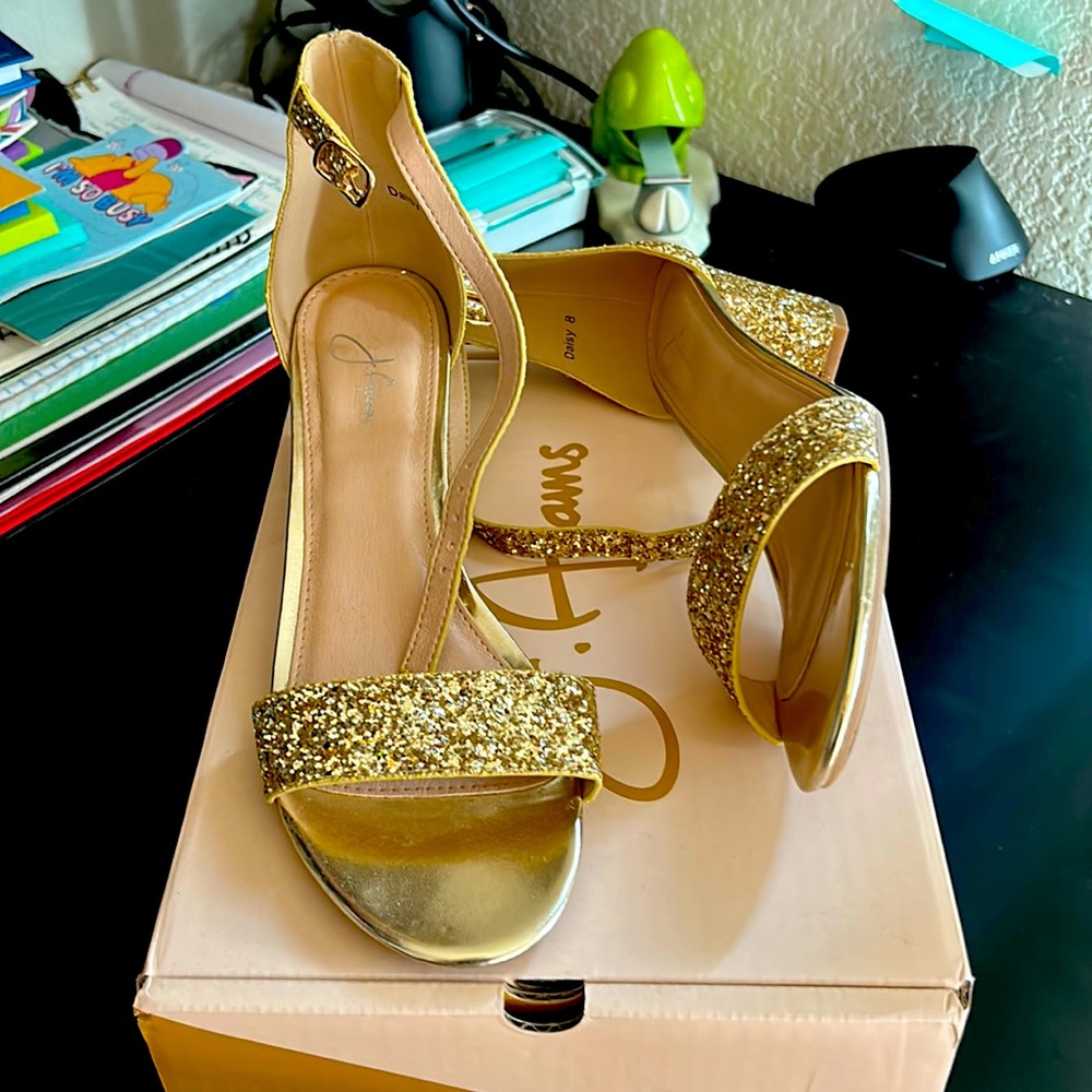 J. Adams Gold Heels